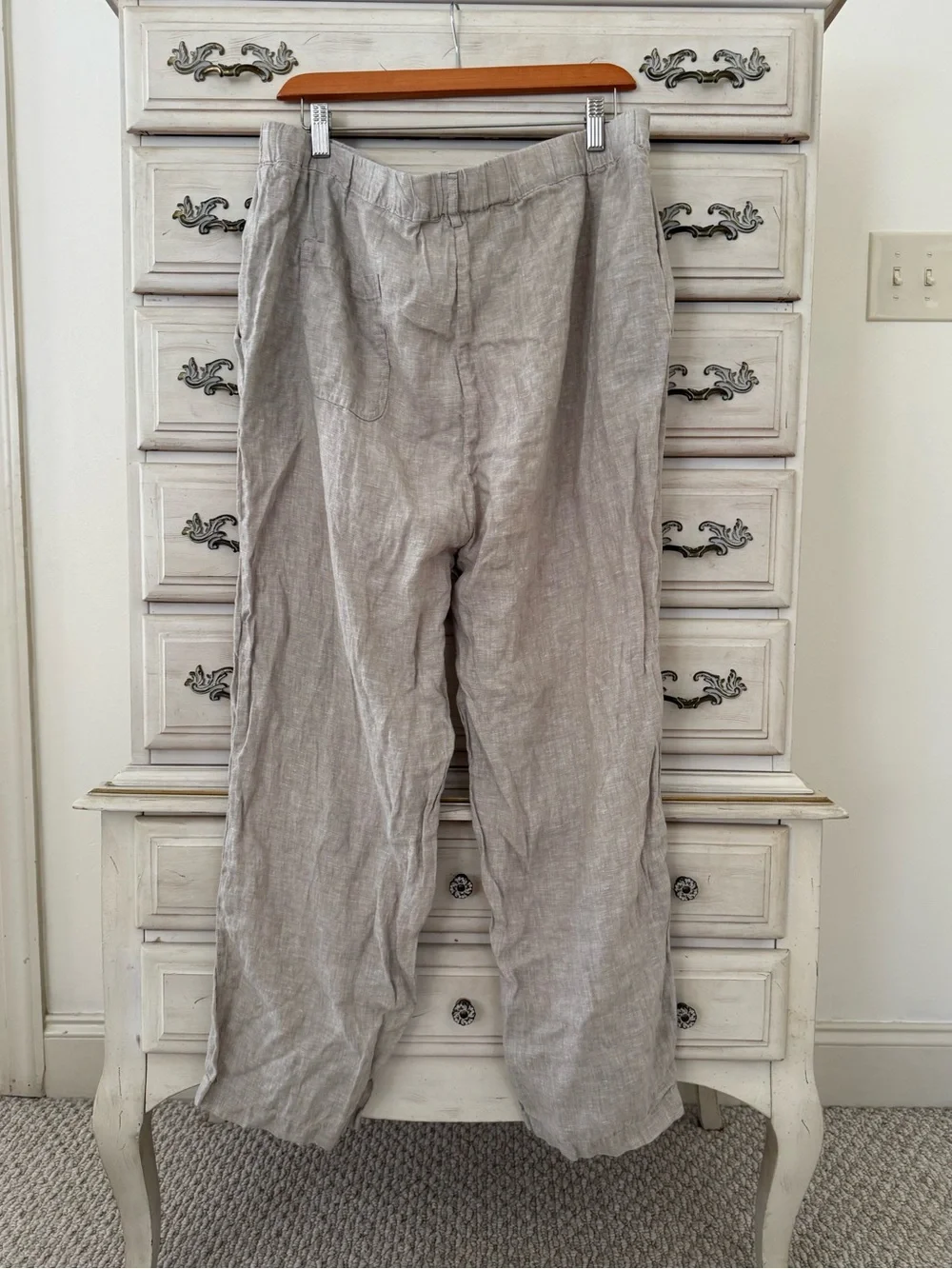 Quince Oatmeal Linen Euro Summer Boho Pants